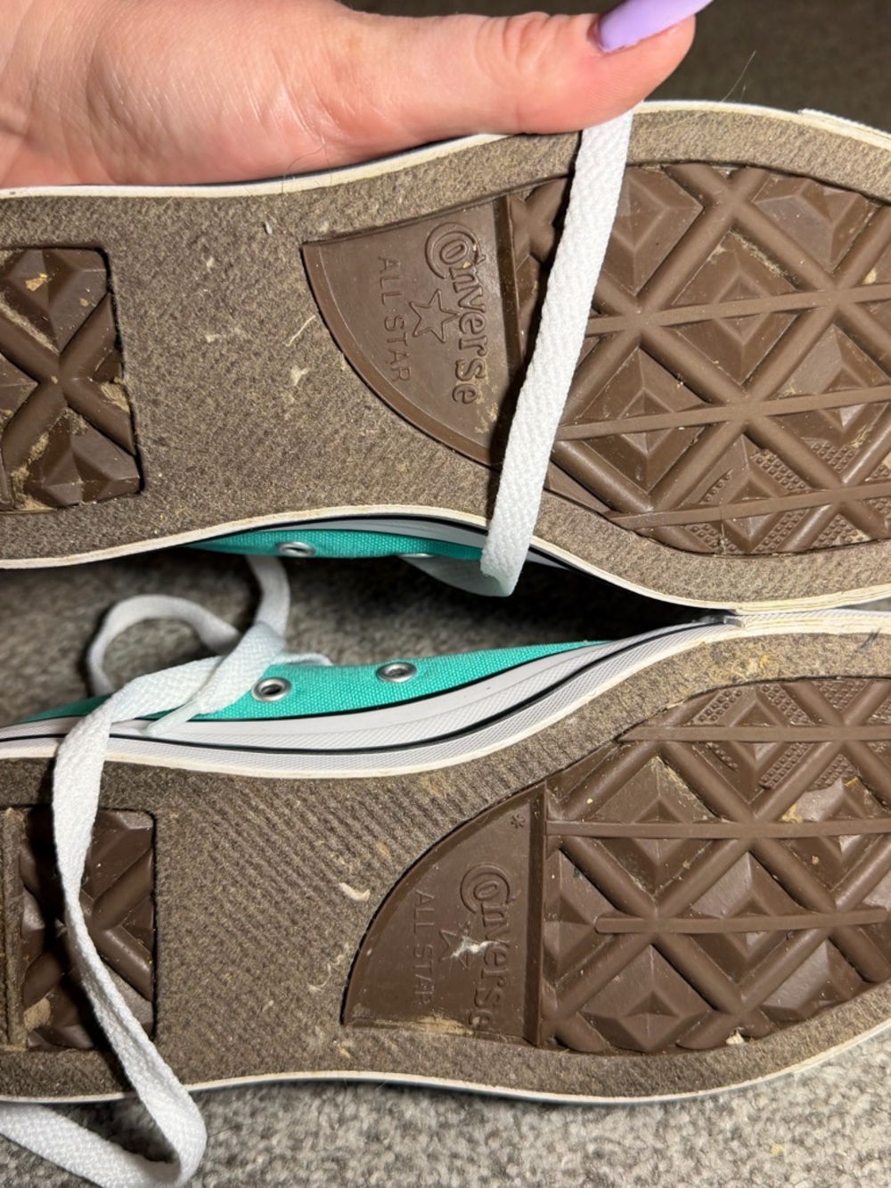 Converse Low Top Sneakers - Teal with White - Picture 7 of 14